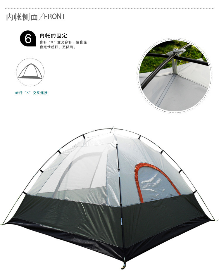 Cheap Goat Tents LOOKO 2022 New Outdoor Supplies Rainstorm Camping Tent 3 4 People Build Double Layer Family Travel Tent   